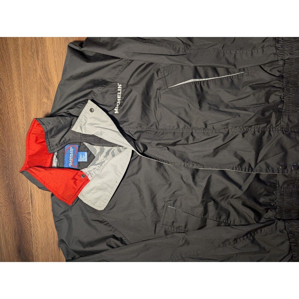 Michelin Black Windbreaker  Size Large  Trademark Sports Wear